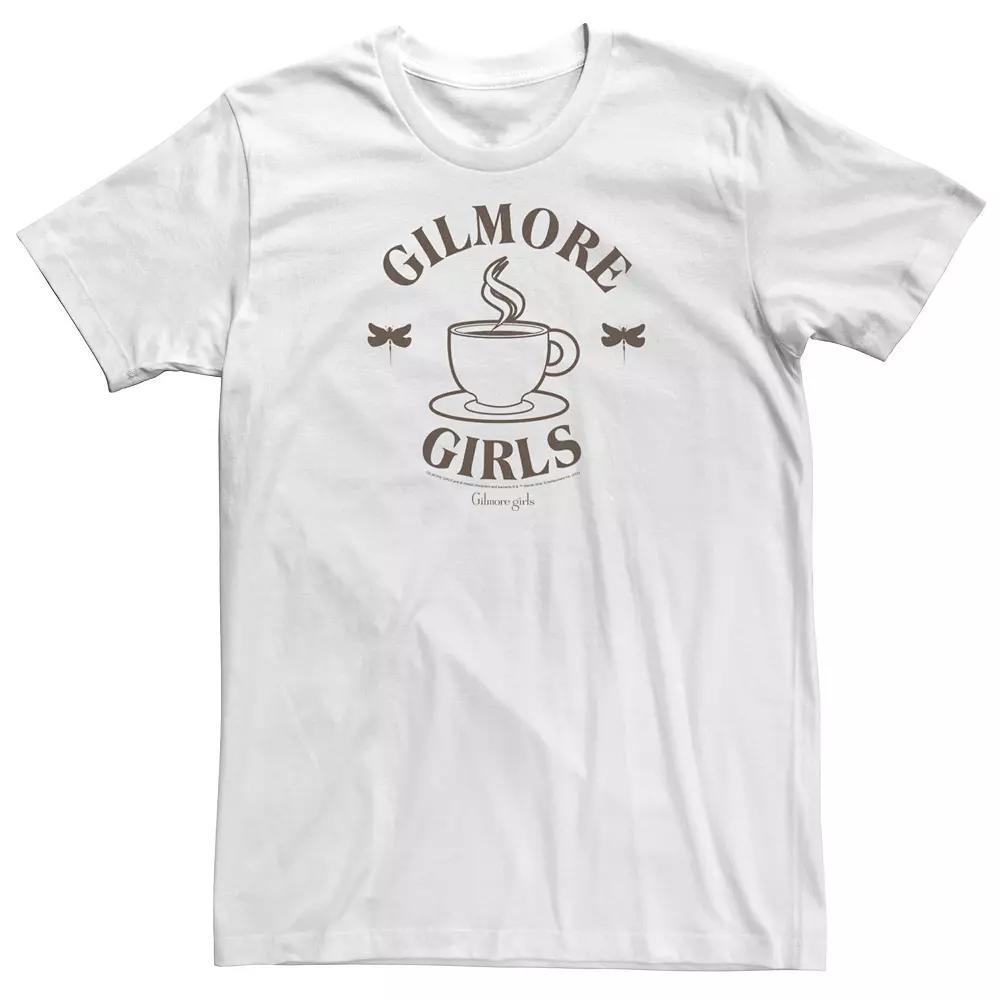 Big & Tall Gilmore Girls Coffee Cup Logo Tee, Men's, Size: 3XLT, White Product Image