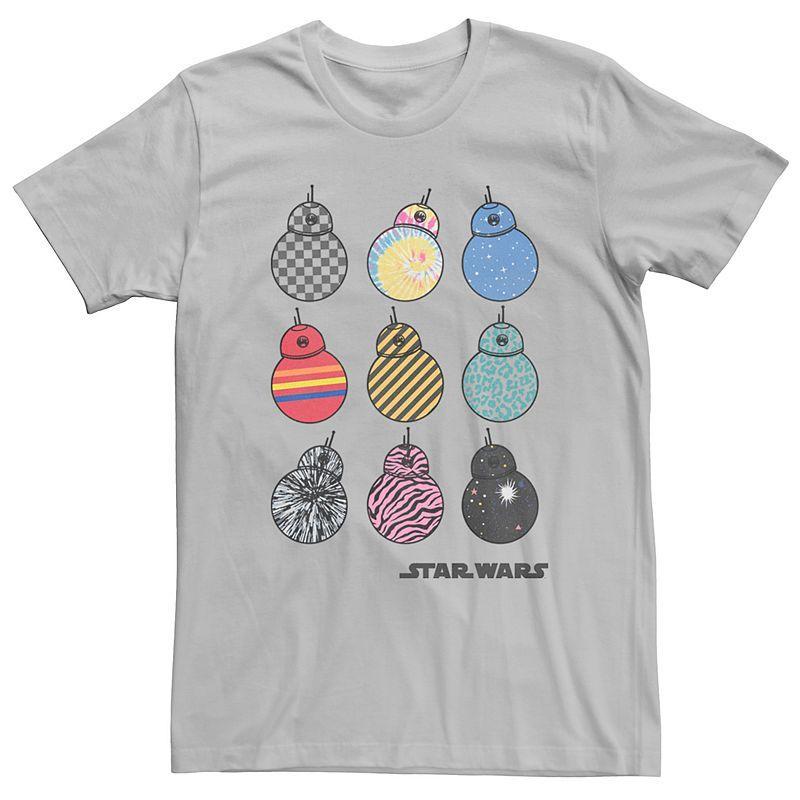 Mens Star Wars The Rise of Skywalker BB-8 Fashion Graphic Tee Athletic Grey Product Image