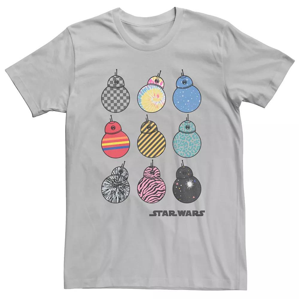 Mens Star Wars The Rise of Skywalker BB-8 Fashion Graphic Tee Athletic Grey Product Image
