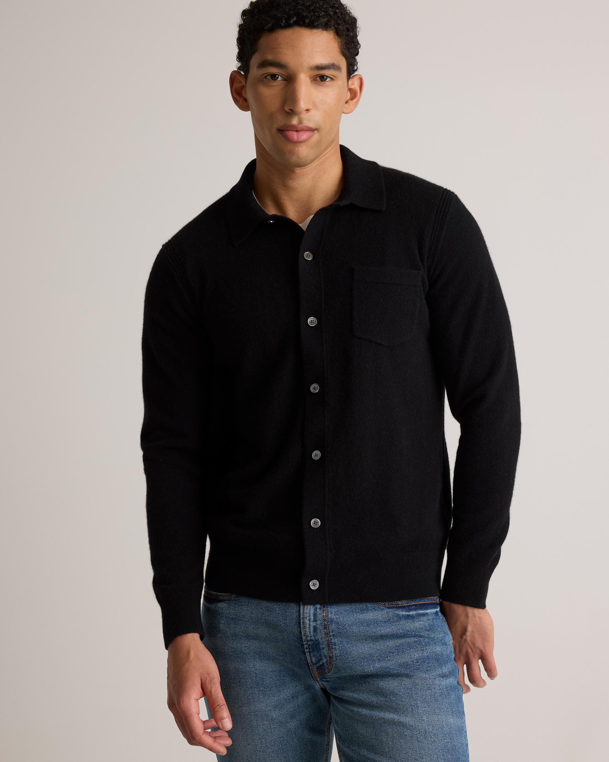 Quince | Men's Mongolian Cashmere Button Down Sweater Product Image