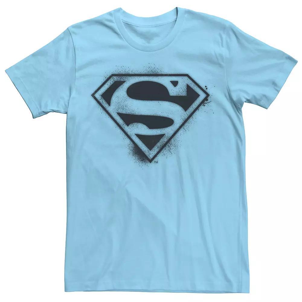 Men's DC Comics Superman Spray Logo Paint Splat Tee, Size: XXL, Light Blue Product Image