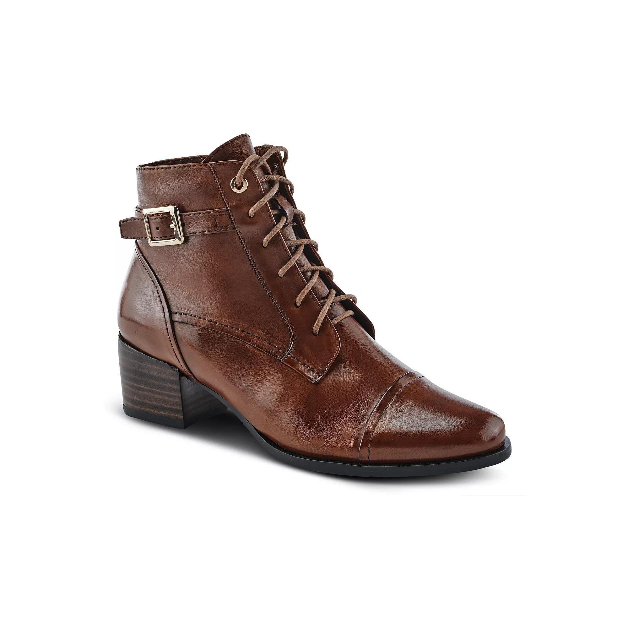 Spring Step Buckleup Women's Ankle Leather Boots, Size: 37, Brown Product Image