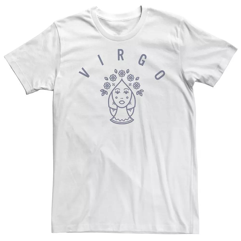 Big & Tall Virgo Line Art Portrait Tee, Men's, Size: 4XL, White Product Image
