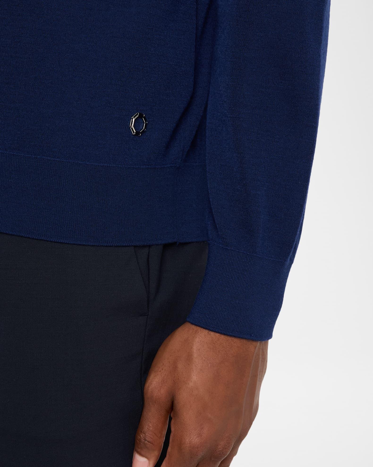 Men's Cashmere Quarter-Zip Polo Sweater Product Image