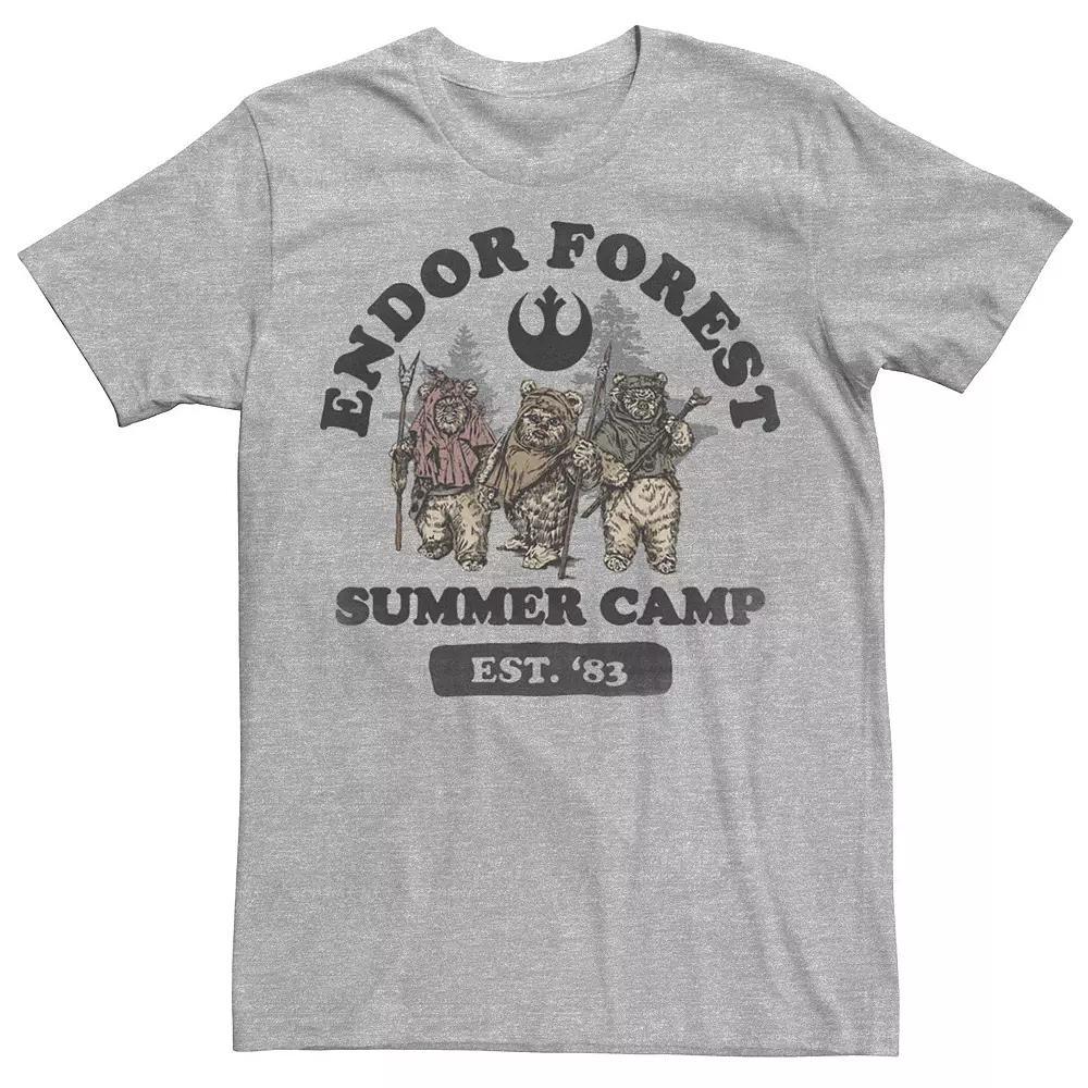 Men's Star Wars Endor Forest Summer Camp Tee, Size: Large, Athletic Grey Product Image