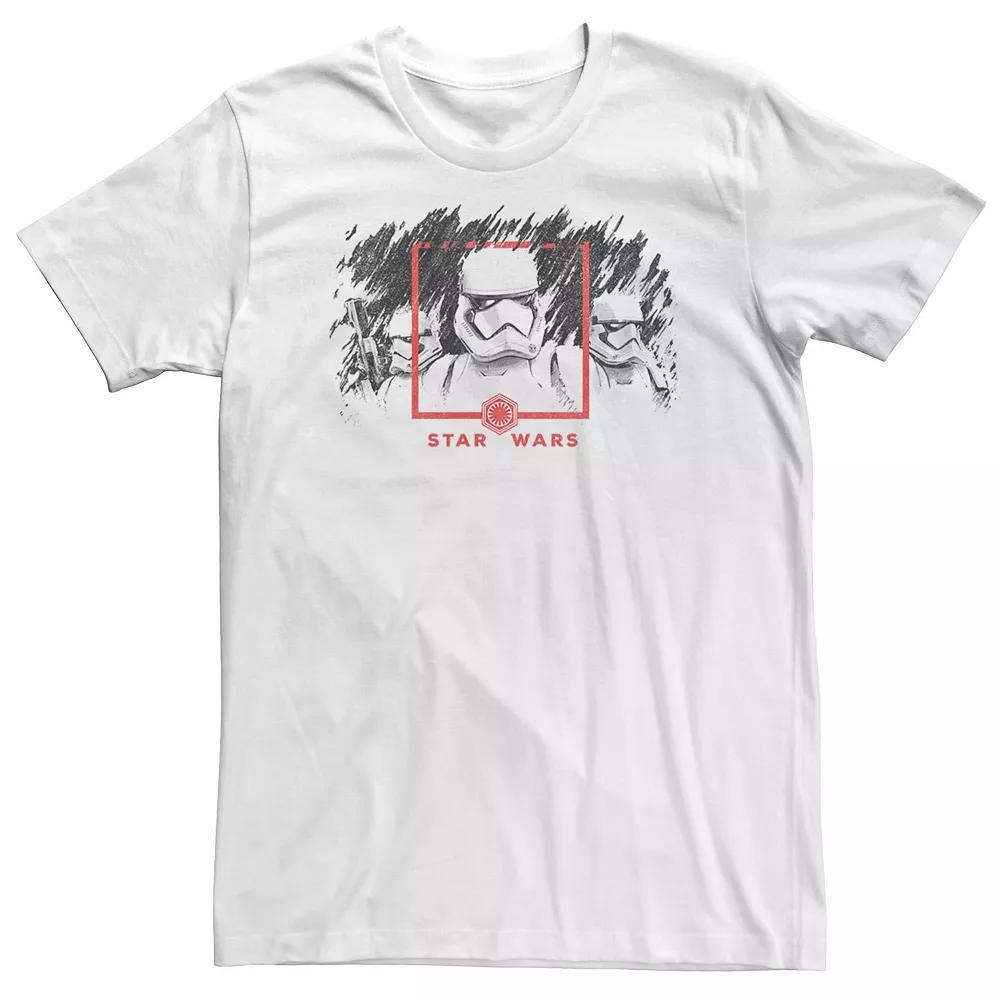Big & Tall Star Wars The Rise of Skywalker Stormtrooper Smudge Tee, Men's, Size: XL Tall, White Product Image