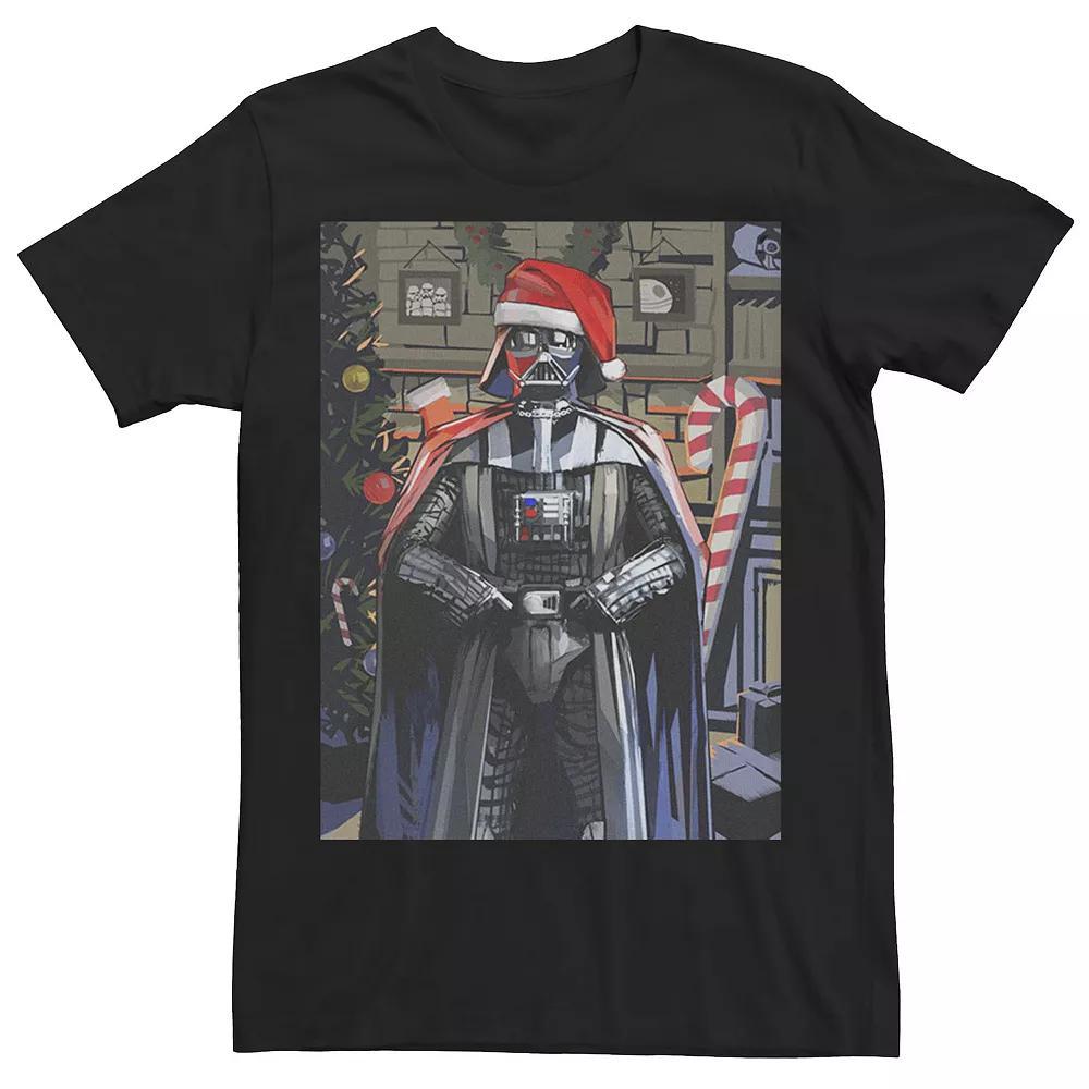 Men's Star Wars Darth Vader Seasons Greetings Poster Tee, Size: Medium, Black Product Image