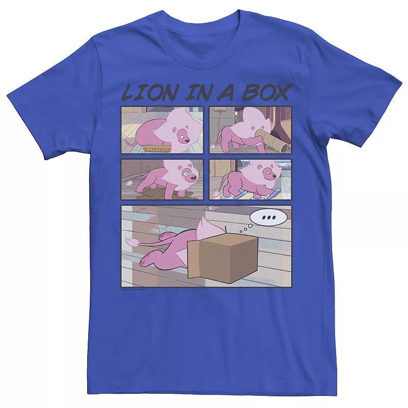 Men's Cartoon Network Steven Universe Lion In A Box Comic Strip Tee, Size: Medium, Royal Grey Product Image