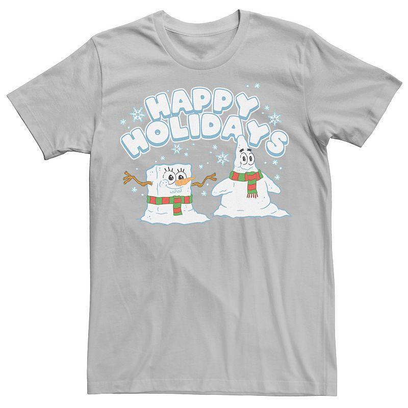 Mens Spongebob Squarepants Patrick Snowmen Tee Grey Heather Product Image