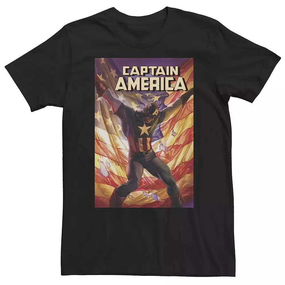 Big & Tall Marvel Captain America Comic Cover Tee, Men's, Size: 5XL, Black Product Image