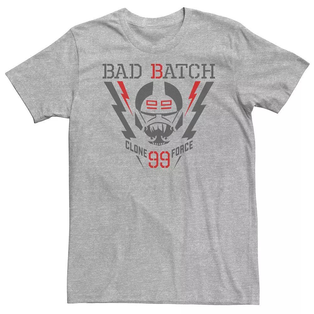 Big & Tall Star Wars: The Bad Batch Clone Force 99 Logo C1 Tee, Men's, Size: XXL Tall, Athletic Grey Product Image