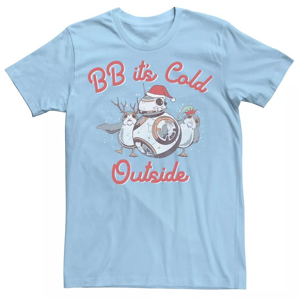 Men's Star Wars Christmas BB It's Cold Outside Tee, Size: Small, Light Blue Product Image