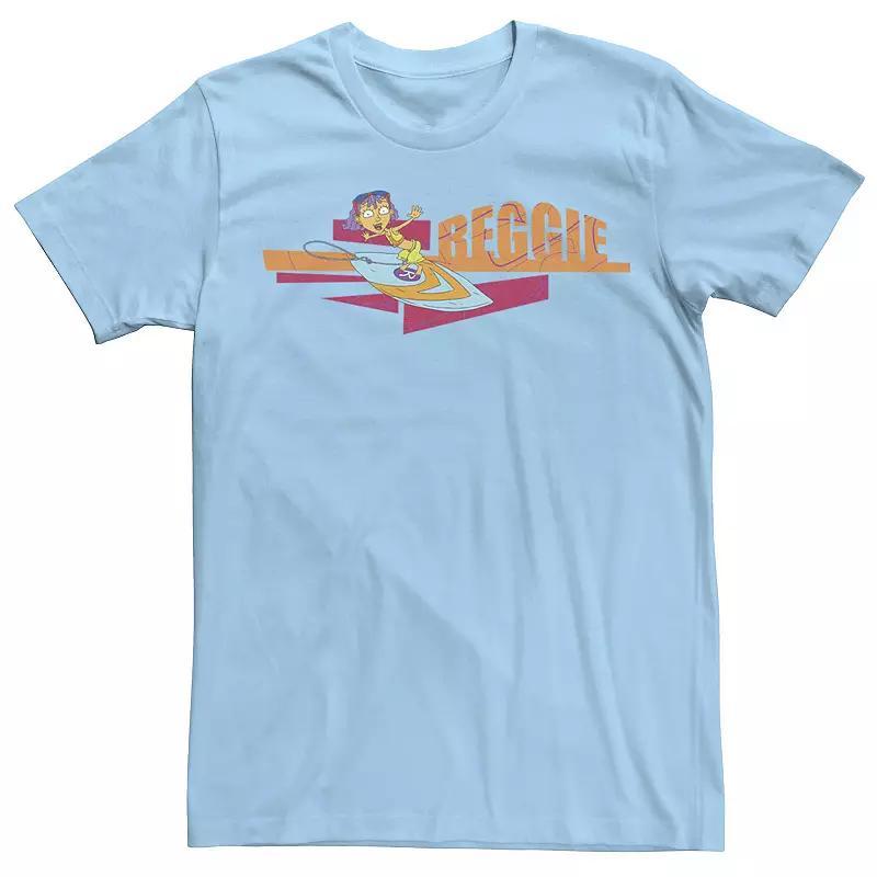 Men's Rocket Power Reggie Surfing Retro Logo Tee, Size: Large, Light Blue Product Image