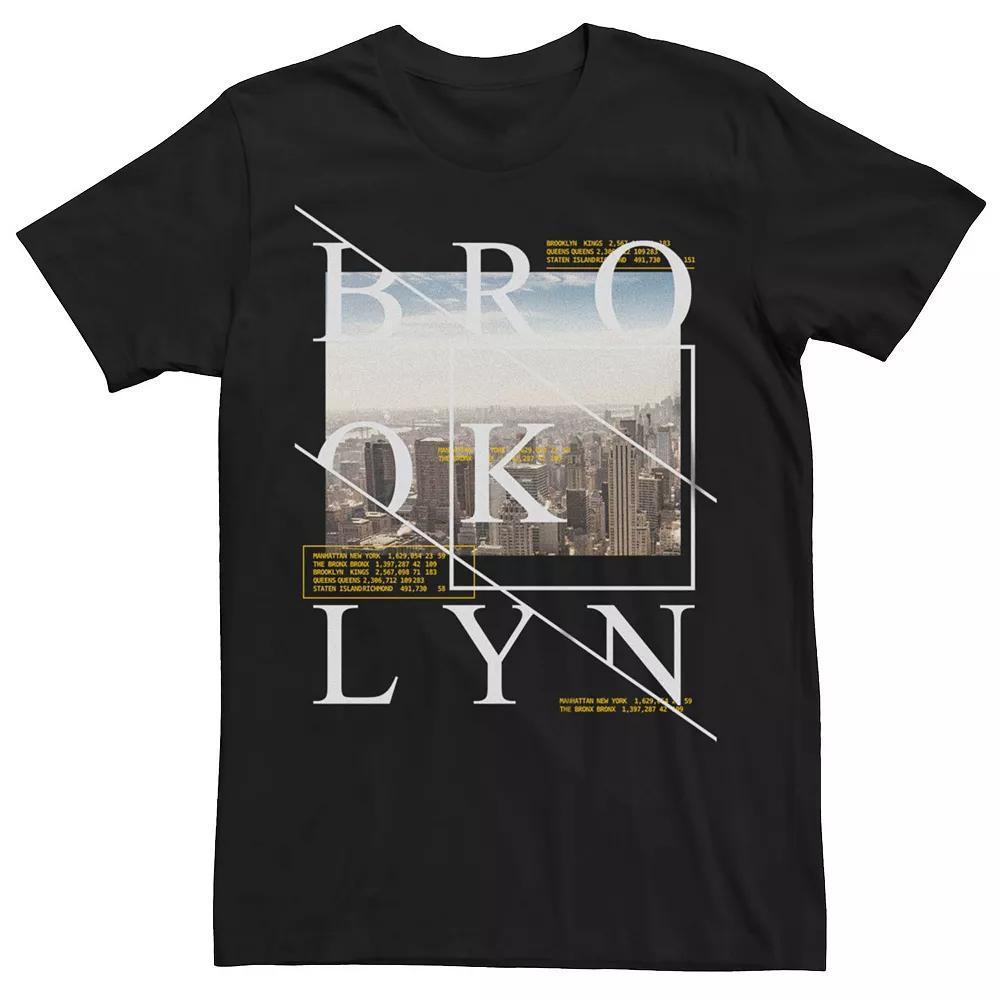 Men's Brooklyn Skyline Photo Graphic Tee, Size: XL, Black Product Image