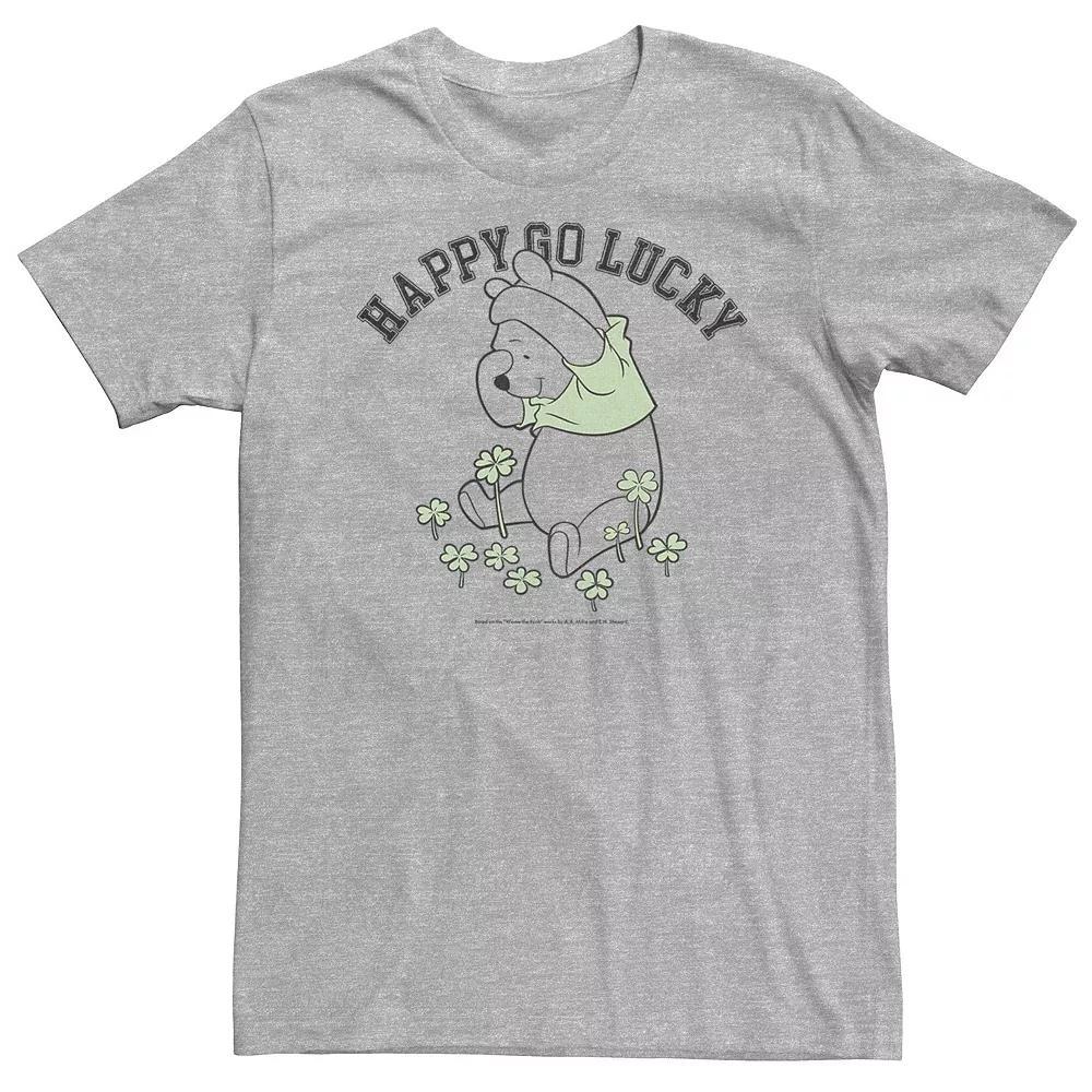 Big & Tall Disney Winnie The Pooh Happy Go Lucky Portrait Tee, Men's, Size: XXL Tall, Athletic Grey Product Image