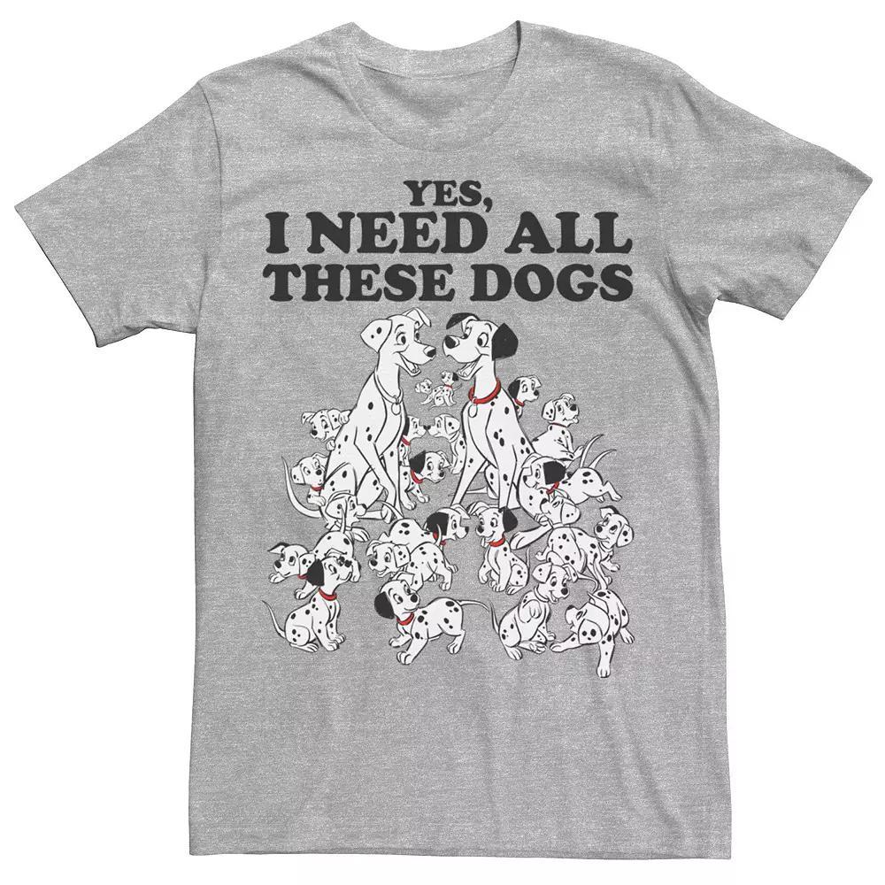 Disney's 101 Dalmatians Men's Sleeping Puppies I Need A Nap Tee, Size: Large, Athletic Grey Product Image