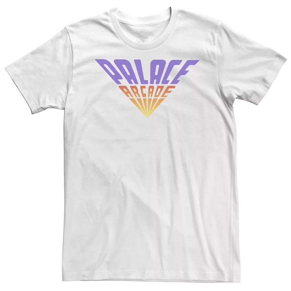 Big & Tall Stranger Things Palace Arcade Fading Logo Tee, Men's, Size: 4XLT, White Product Image