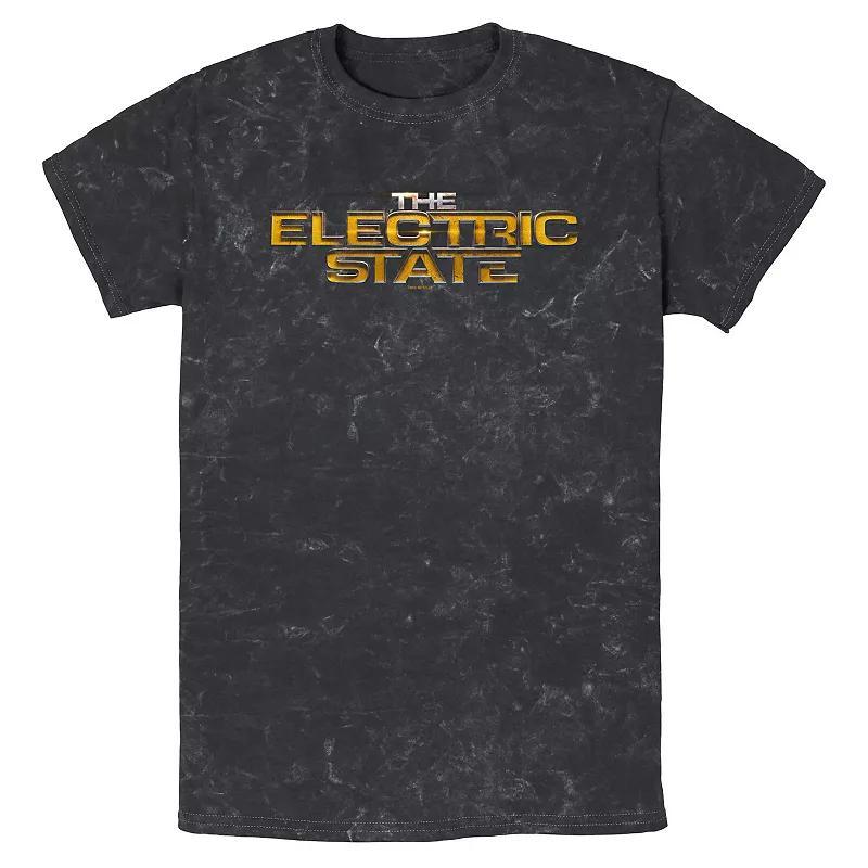 Men's The Electric State Logo Mineral Wash Graphic Tee, Size: XL, Black Product Image