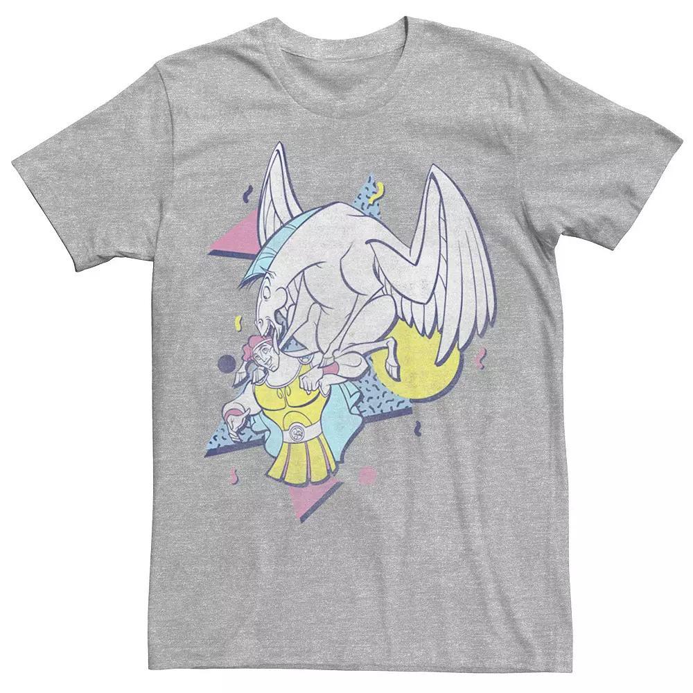 Disney's Hercules And Pegasus Men's 90 Pop Art Tee, Size: Small, Athletic Grey Product Image
