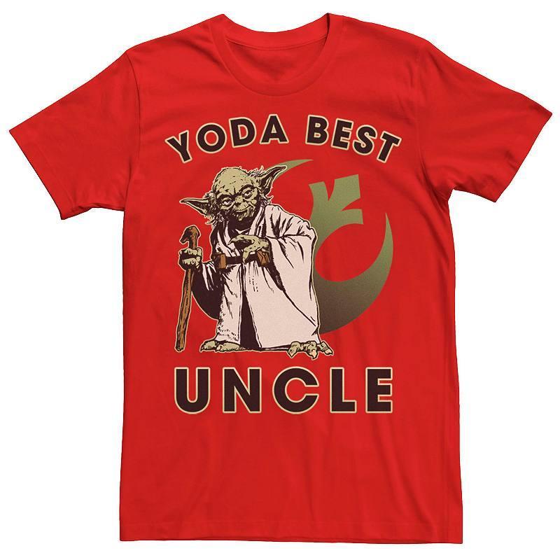 Men's Star Wars "Yoda Best Uncle" Rebel Logo Tee, Size: XXL, Red Grey Product Image