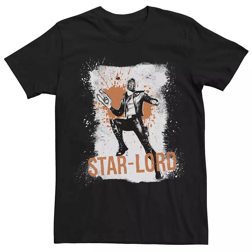 Mens Marvel Star-Lord Paint Splatter Poster Tee Product Image