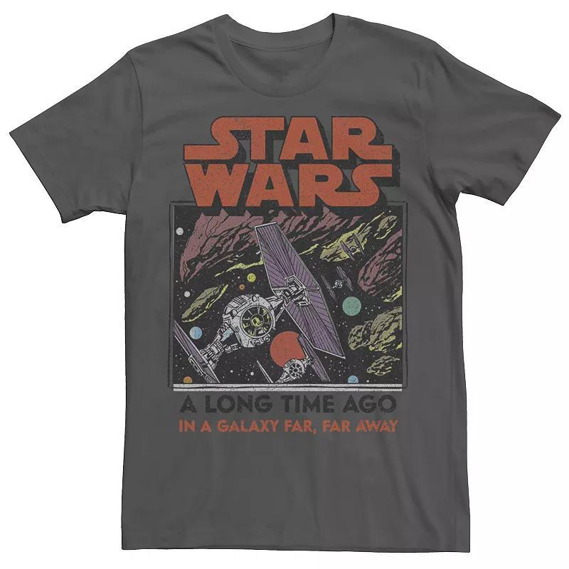 Men's Star Wars Space Battle Line Art Logo Tee, Size: Small, Blue Product Image