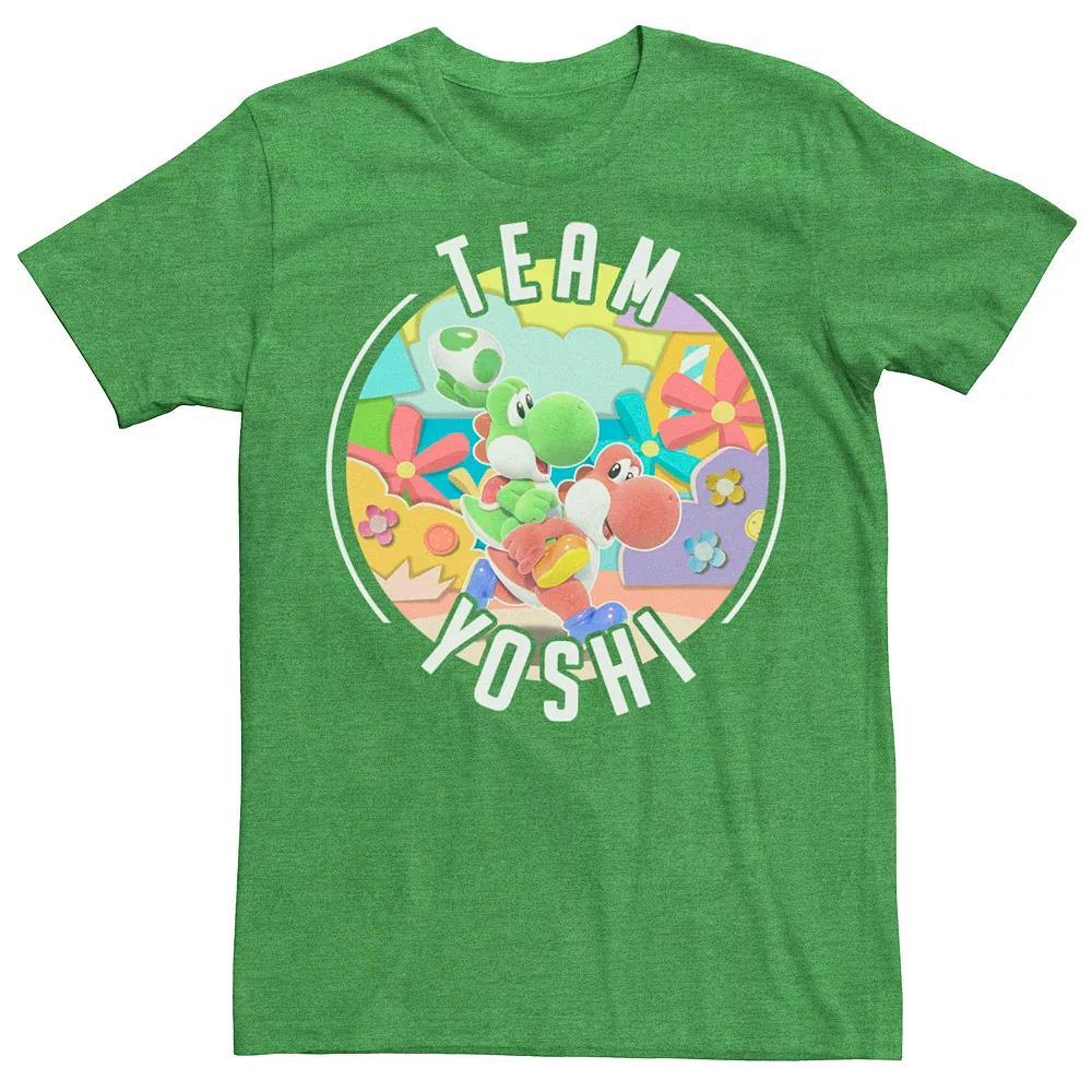 Men's Nintendo Yoshi's Crafted World Team Yoshi Short Sleeve Tee, Size: XL, Kelly Grey Product Image