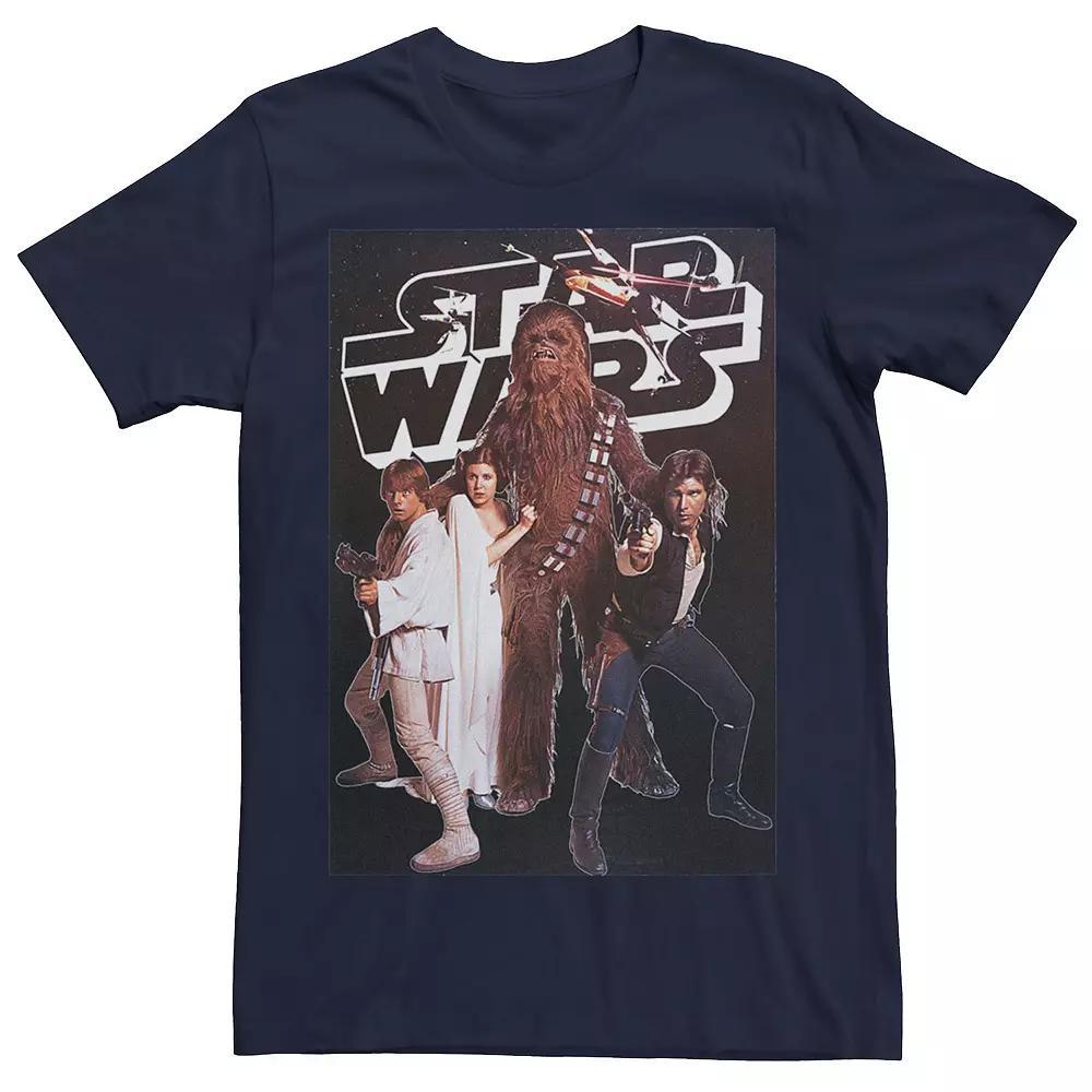 Men's Star Wars Vintage Group Poster Tee, Size: Small, Red Product Image