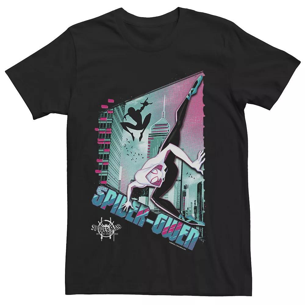 Men's Marvel Spiderverse Spider-Gwen City Pose Graphic Tee, Size: XXL, Black Product Image