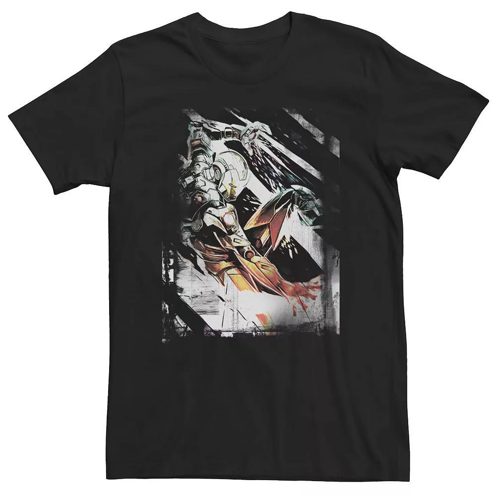 Big & Tall Marvel Avengers Iron Man Action Shot Poster Tee, Men's, Size: XXL Tall, Black Product Image