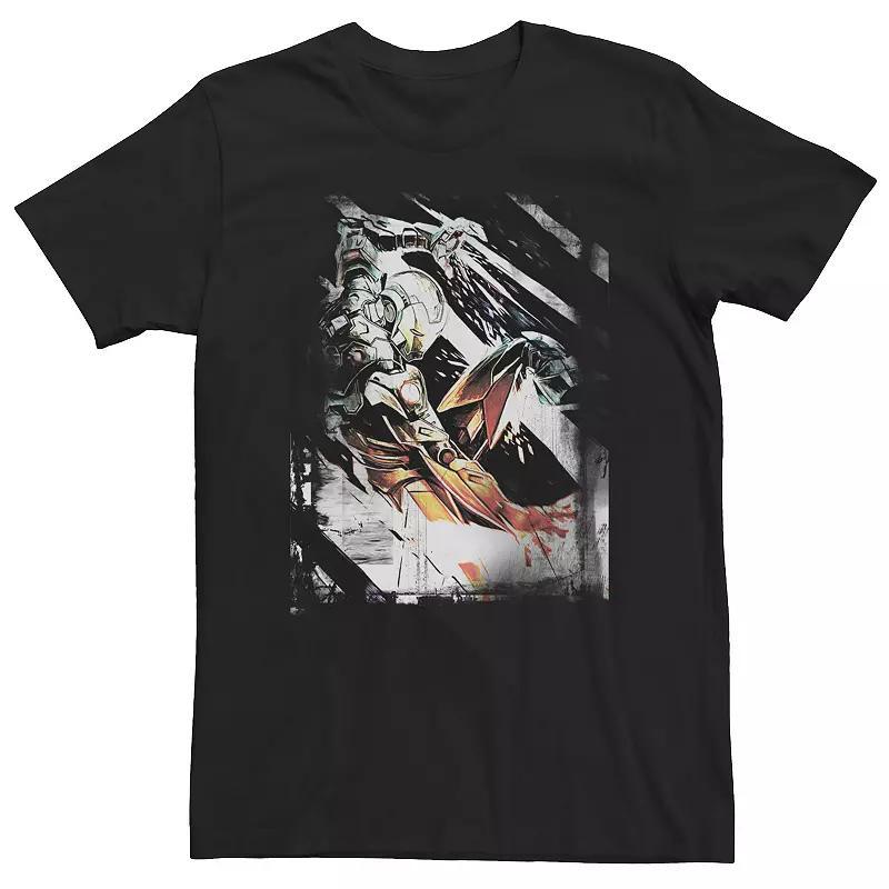 Big & Tall Marvel Avengers Iron Man Action Shot Poster Tee, Men's, Size: XXL Tall, Black Product Image