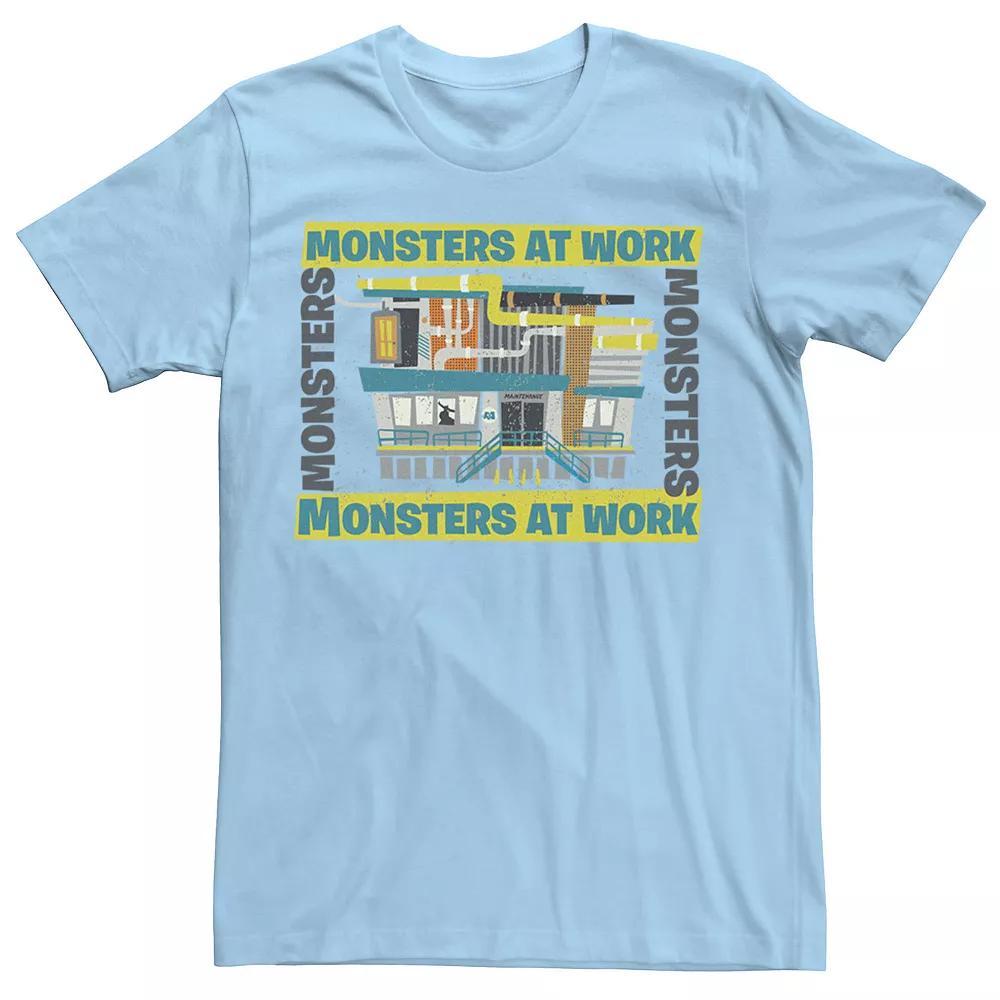 Disney / Pixar's Monsters At Work Men's Building Logo Tee, Boy's, Size: Medium, Light Blue Product Image