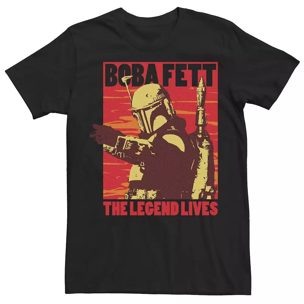 Men's Star Wars Boba Fett The Legend Lives Boba Tee, Size: Medium, Black Product Image