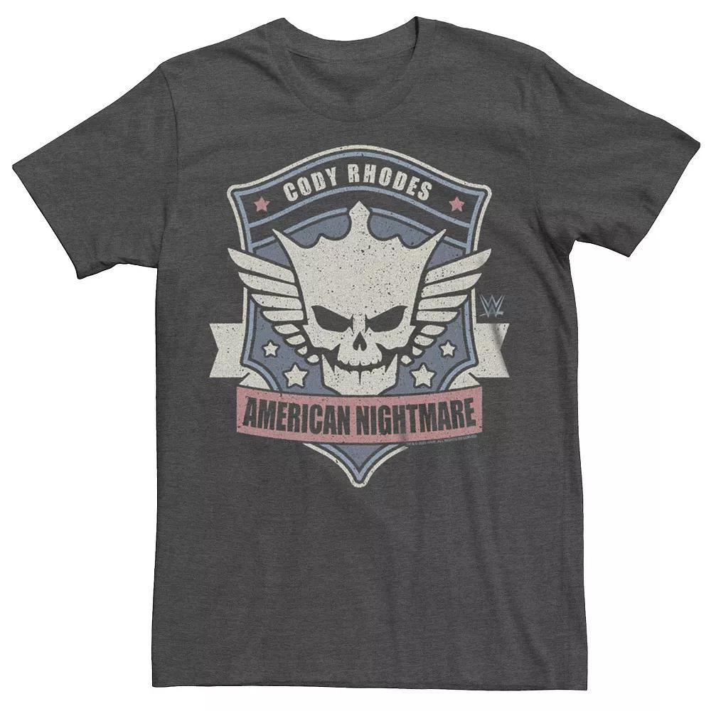 Men's WWE Cody Rhodes American Nightmare Badge Graphic Tee, Size: XL, Grey Heather Product Image