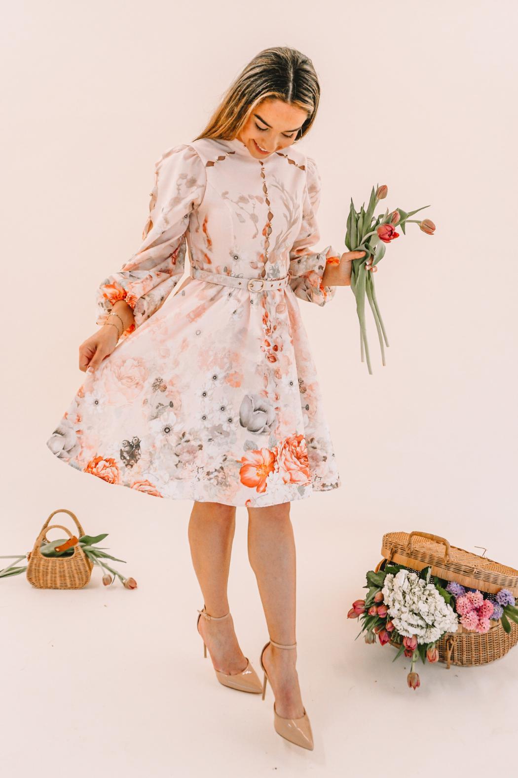 Belted Mini Dress Product Image