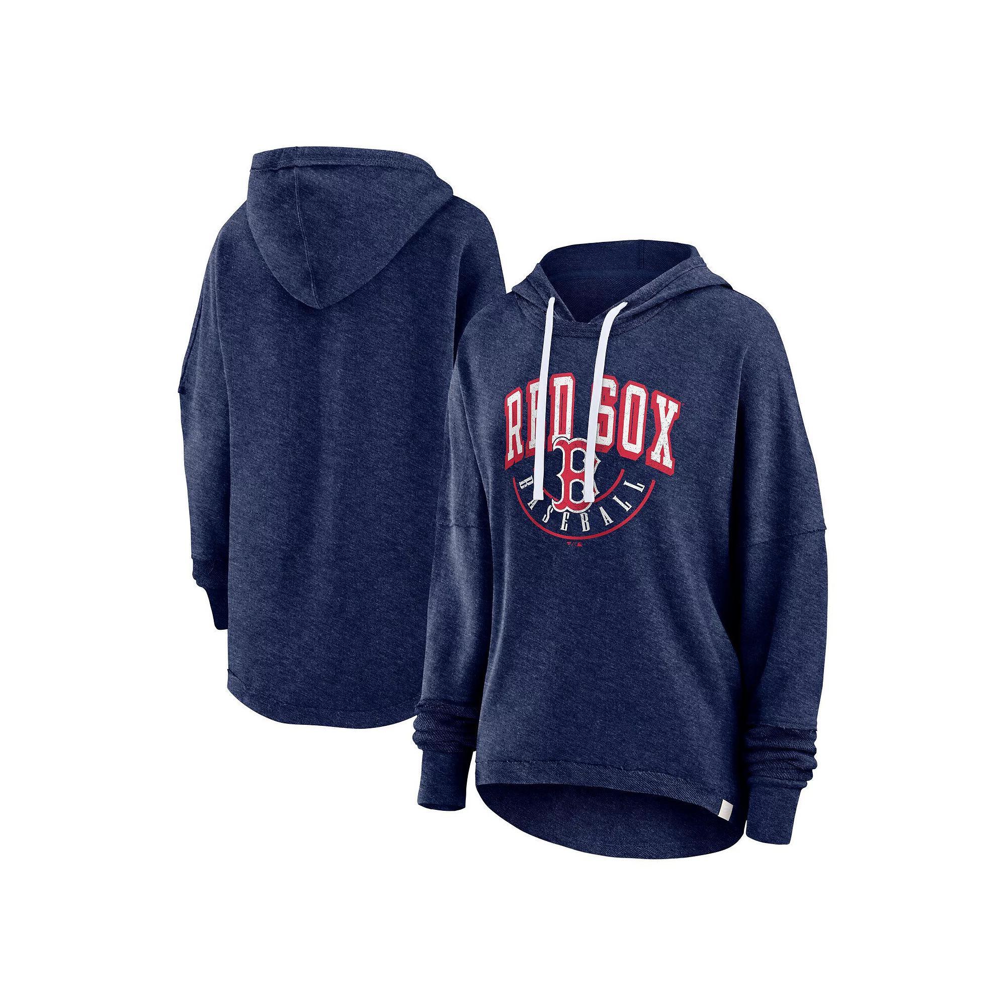 Women's Fanatics Branded Heather Navy Boston Red Sox Luxe Pullover Hoodie, Size: Small, Blue Product Image