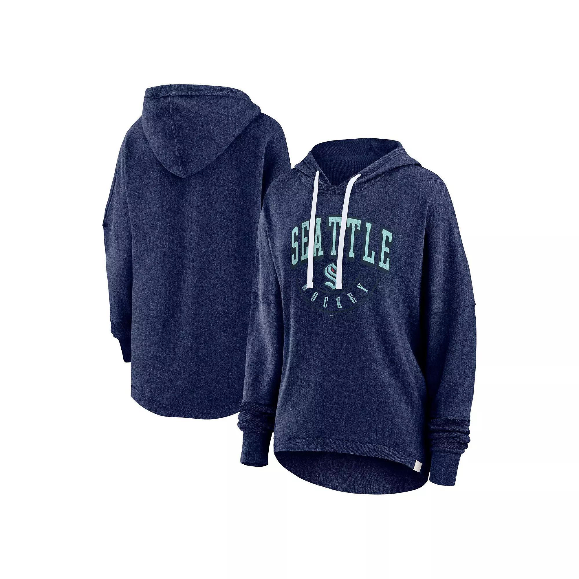 Women's Fanatics Branded Charcoal Carolina Panthers Lounge Helmet Arch Pullover Hoodie, Size: Large Product Image