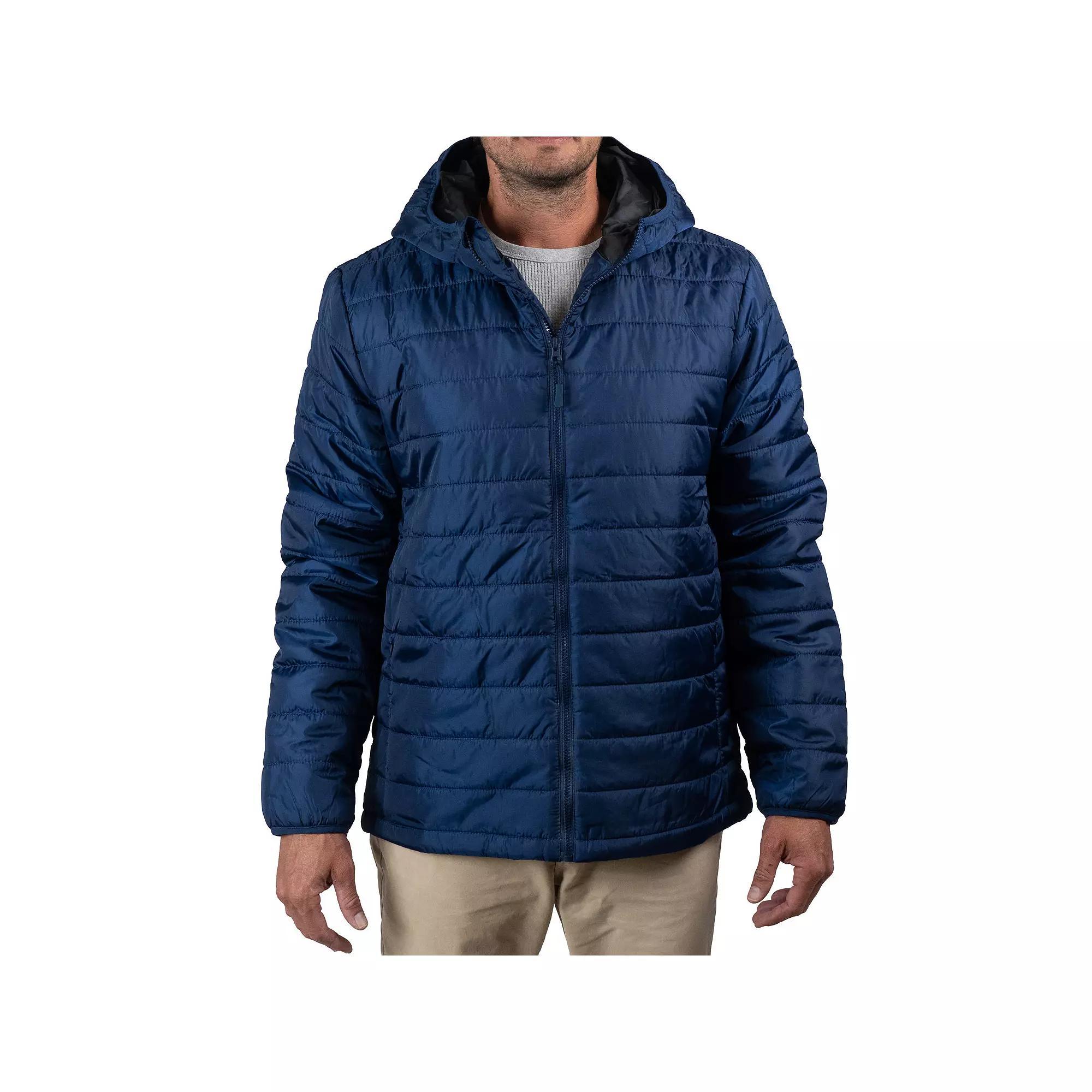 Men's Sonoma Goods For Life® Hooded Puffy Jacket, Size: Medium, Blue Product Image