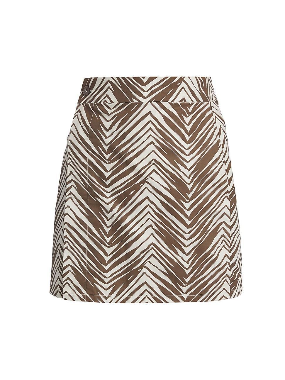 Womens Maeve Printed Wrap Miniskirt Product Image