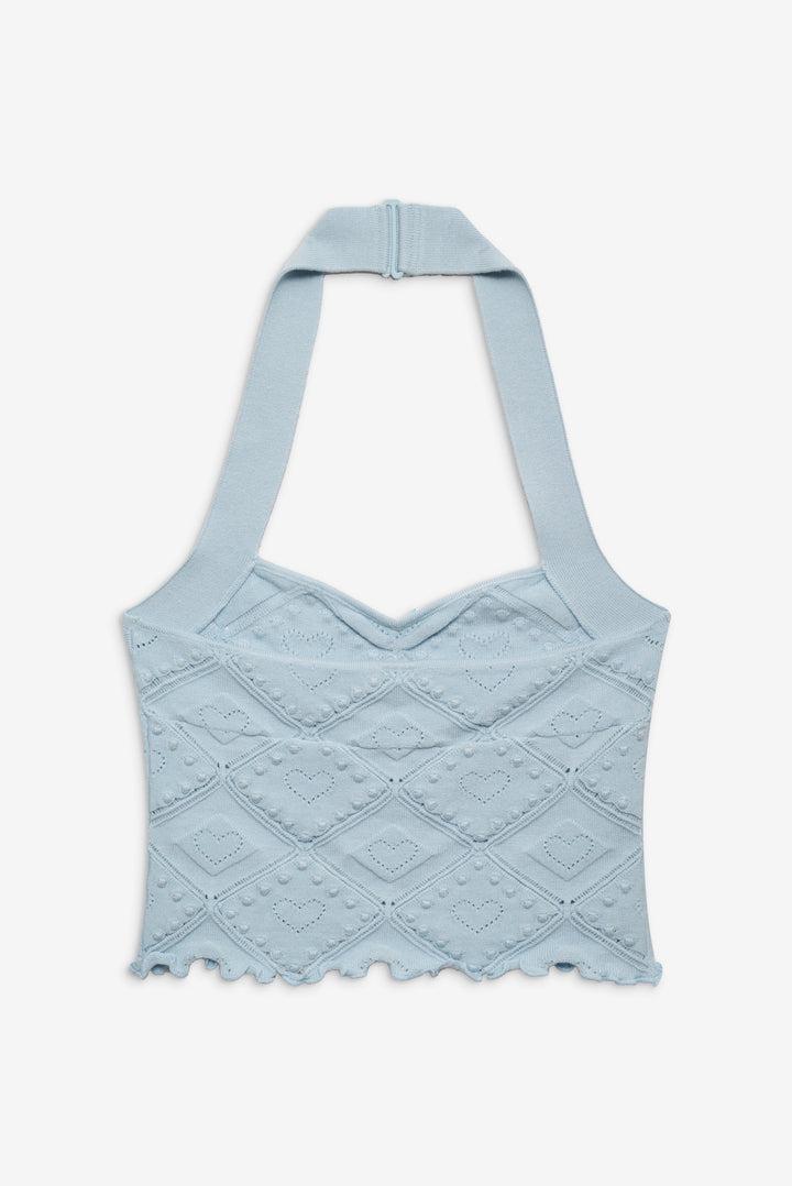 Coco Knit Tank — Blue Product Image
