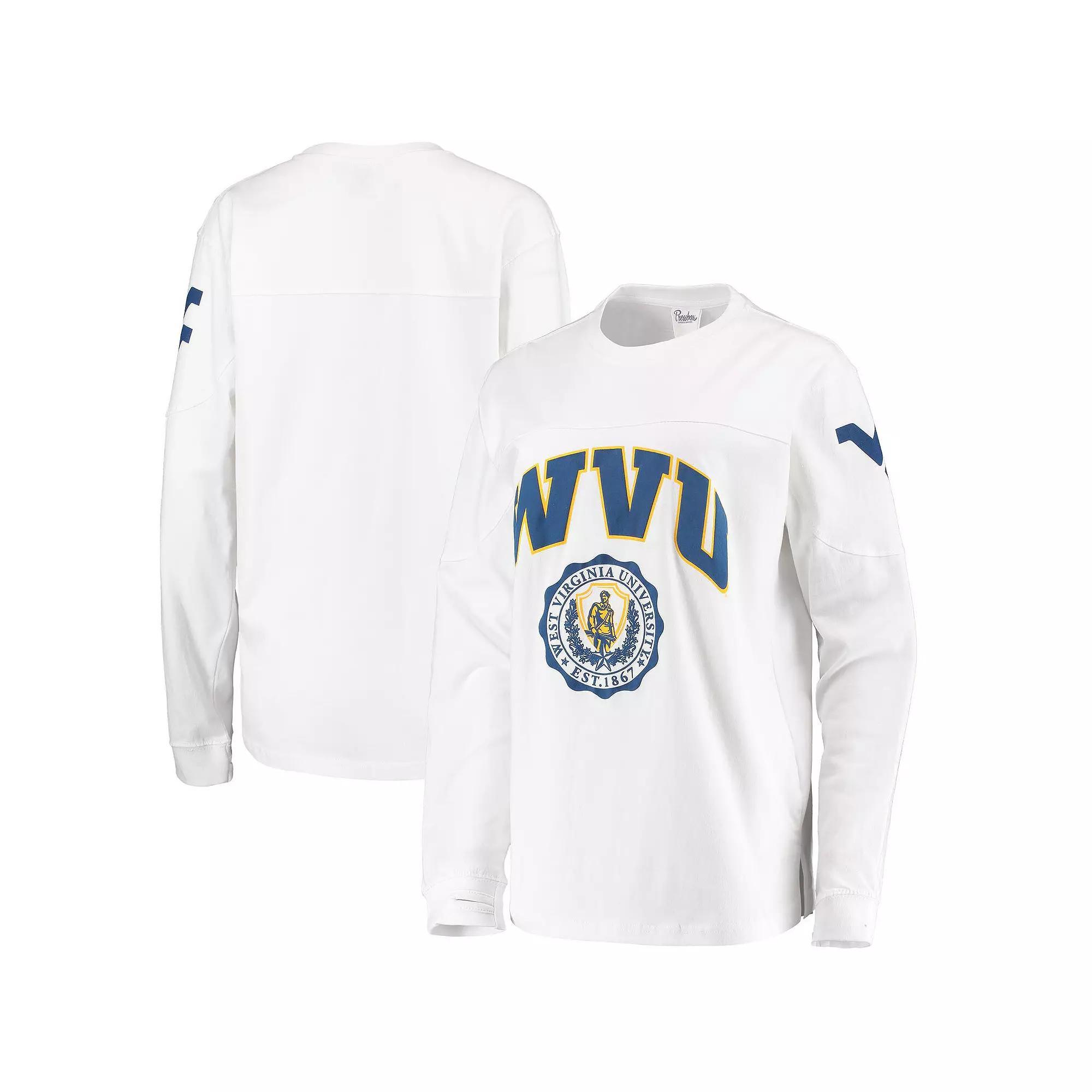 Women's Pressbox White West Virginia Mountaineers Edith Long Sleeve T-Shirt, Size: XL Product Image
