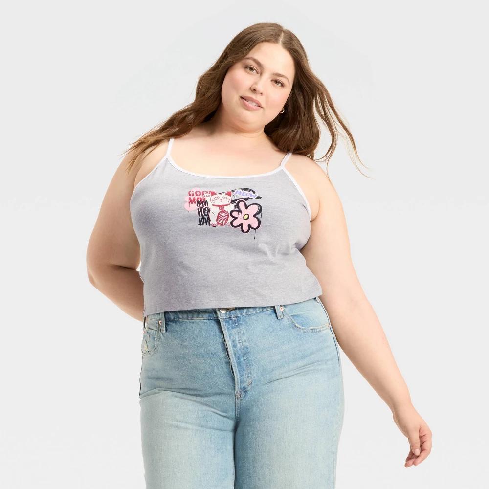 Women's Good Luck Graphic Tank Top - Heather Gray Product Image