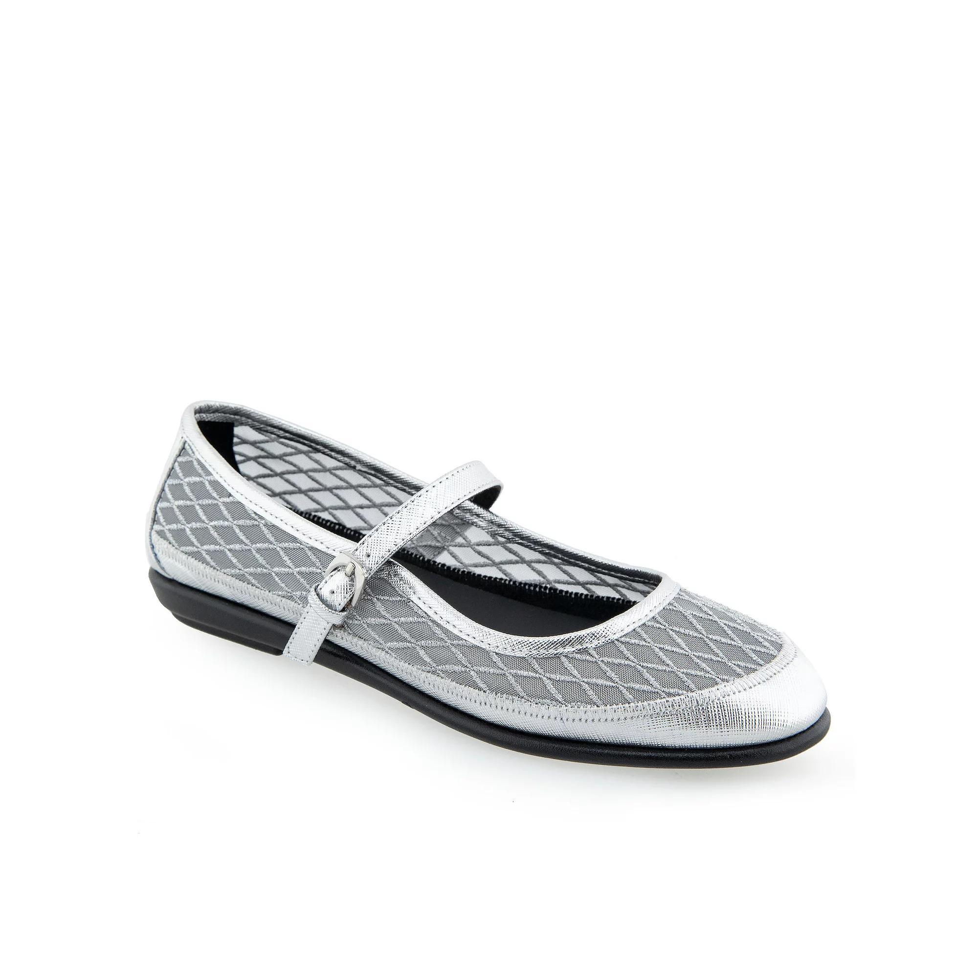 Aerosoles Baylee Women's Mary Jane Flats, Size: 5, Silver Mesh Product Image