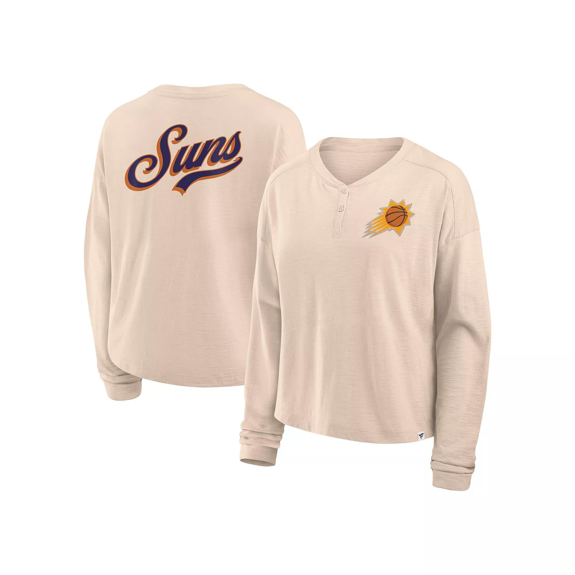 Women's Fanatics Natural Phoenix Suns Boxed Out Drop Fashion Long Sleeve T-Shirt, Size: Small, Phx Beige Product Image