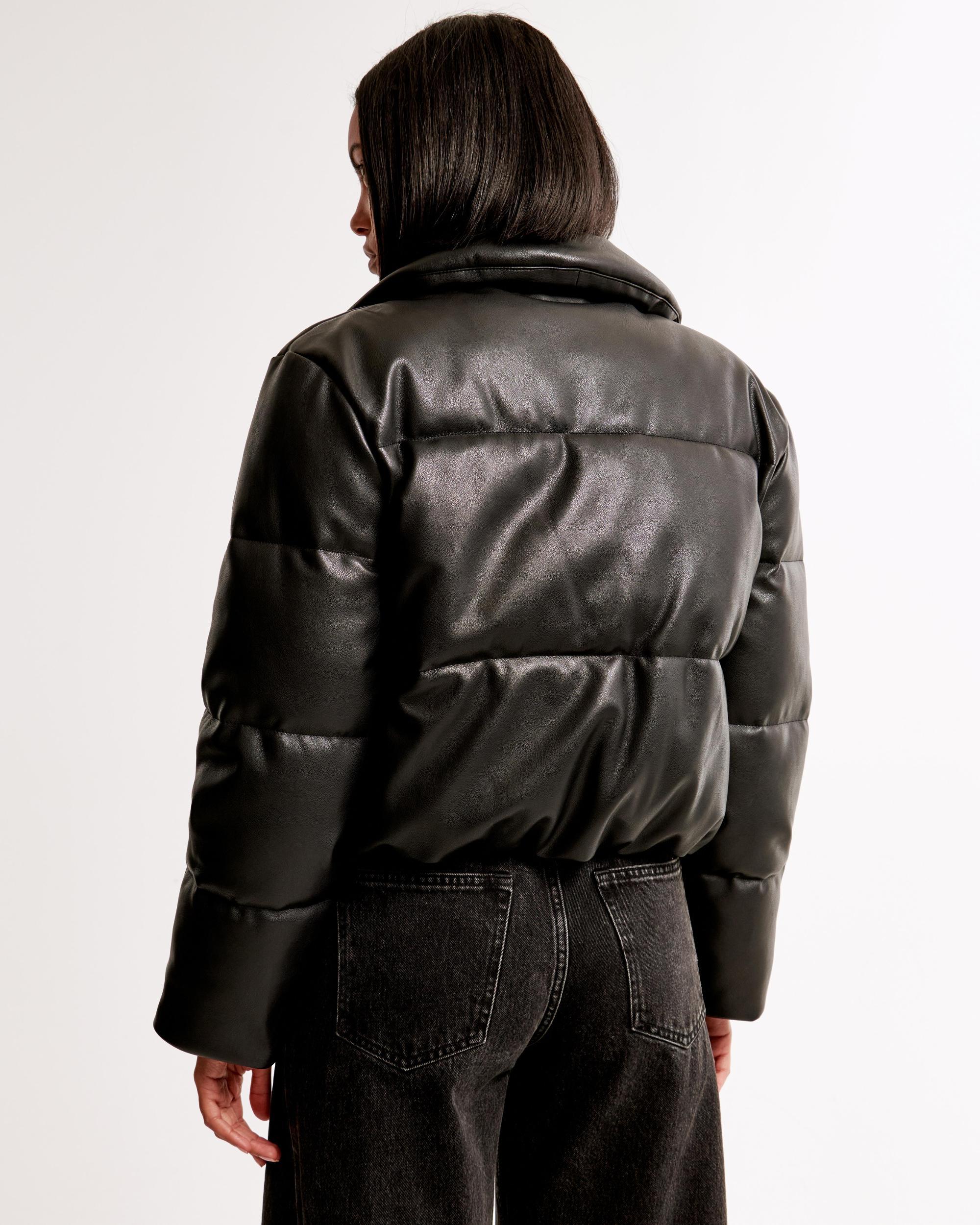 Cropped Velvet Puffer Coat Product Image