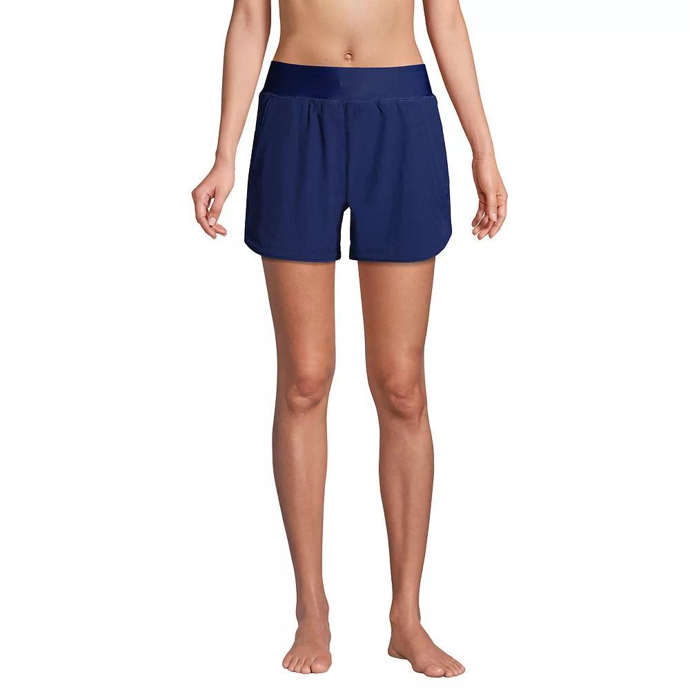 Women's Lands' End Curvy Fit 5" Quick Dry Swim Shorts, Size: 16, Deep  Blue Product Image