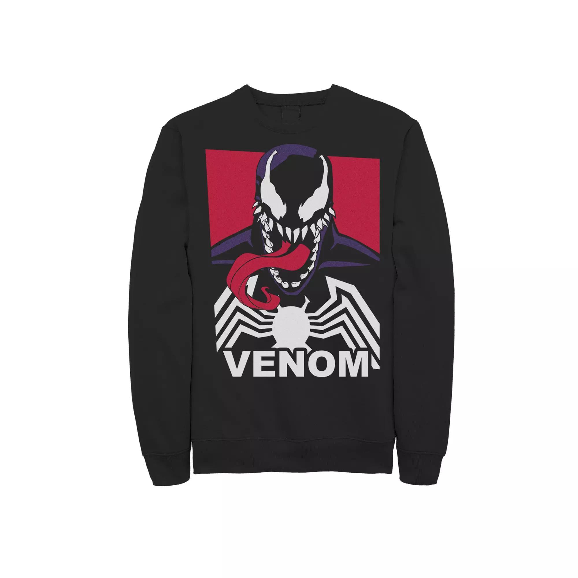 Mens Marvel Venom Tongue Out Comic Logo Sweatshirt Product Image