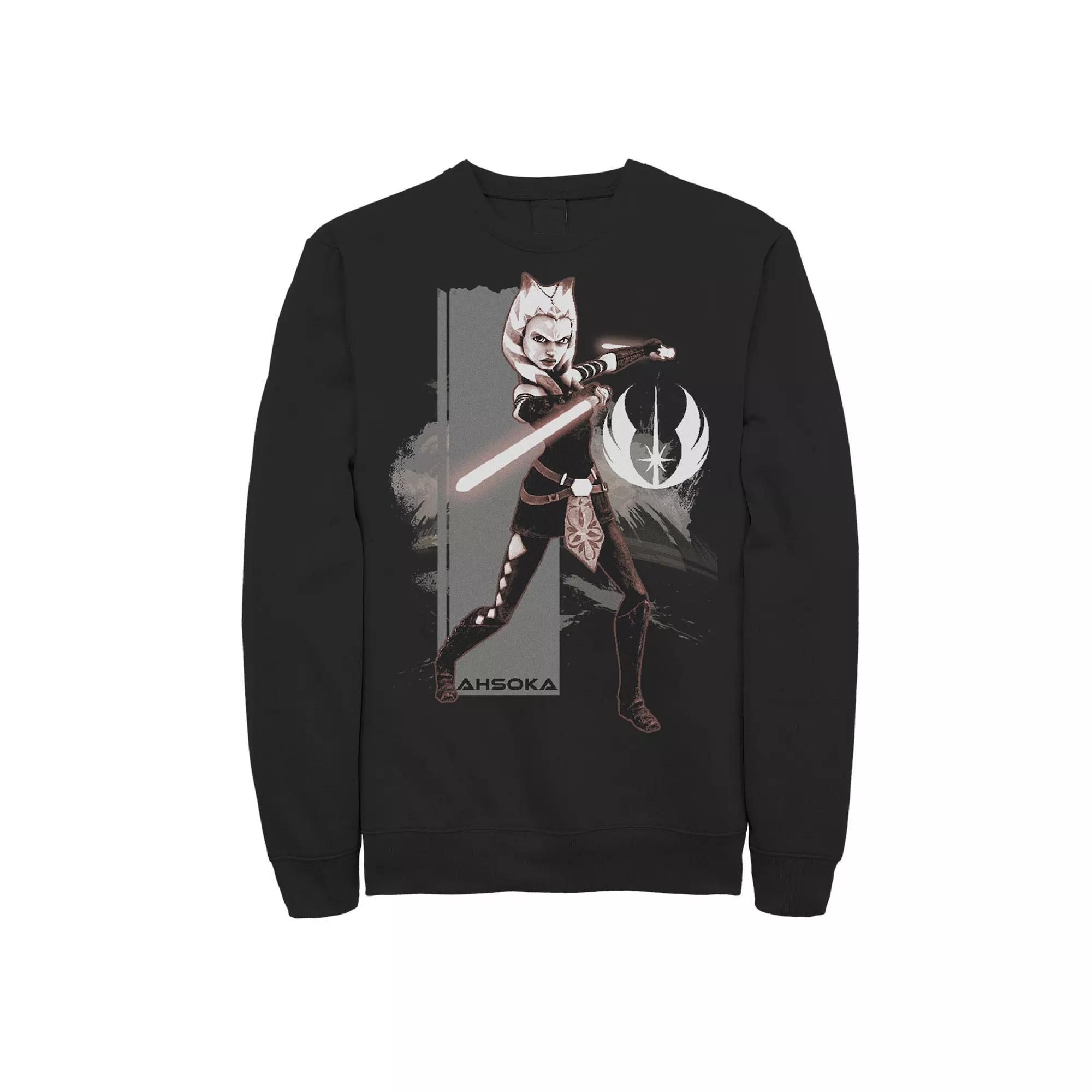 Men's Star Wars: The Clone Wars Ahsoka Jedi Portrait Sweatshirt, Size: XXL, Black Product Image