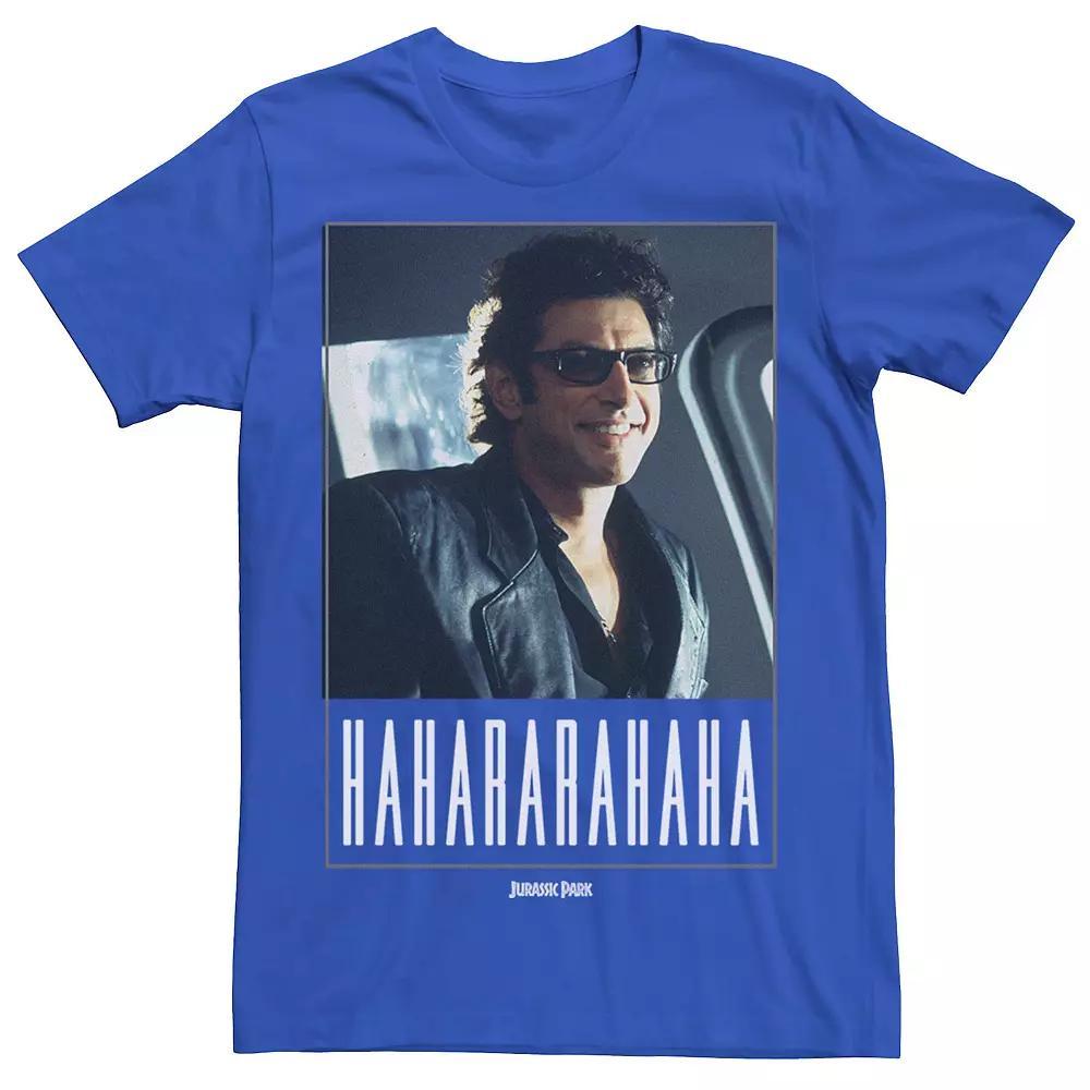 Men's Jurassic Park Ian Malcolm Hahararahaha Tee, Size: Small, Blue Product Image