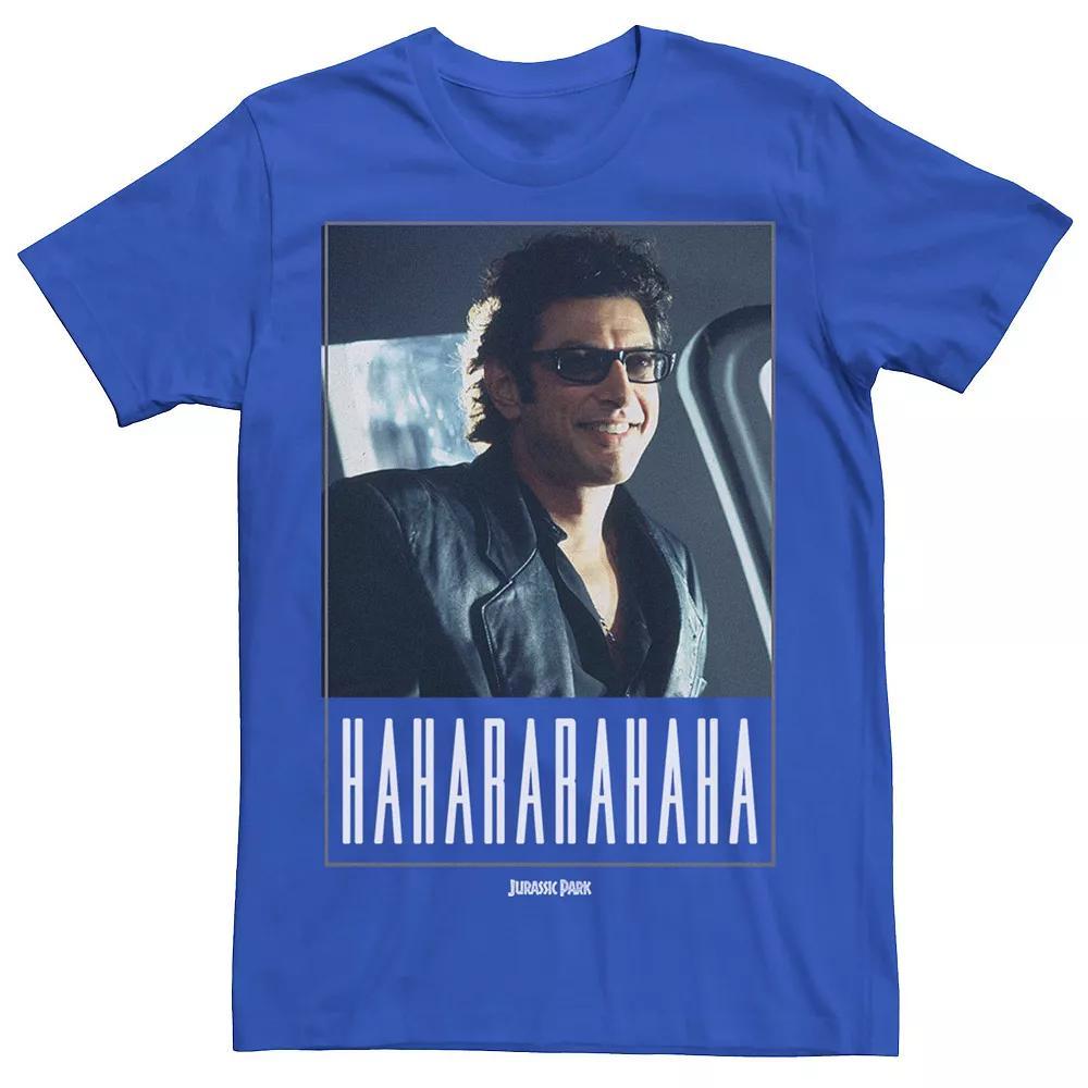 Men's Jurassic Park Ian Malcolm Hahararahaha Tee, Size: Small, Blue Product Image